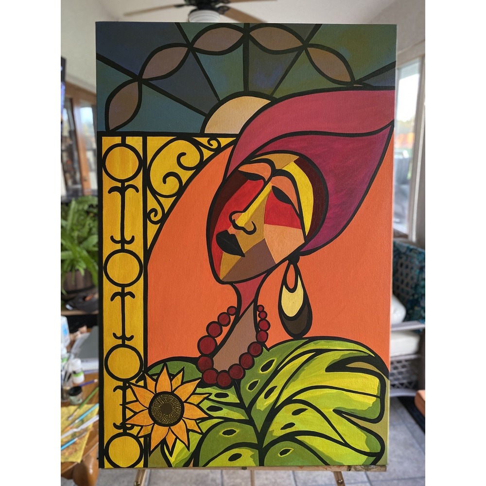 Acrylic on Canvas 24" x 36" Original paint